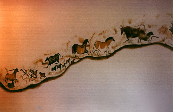 Almost the whole mural of ther cave paintings