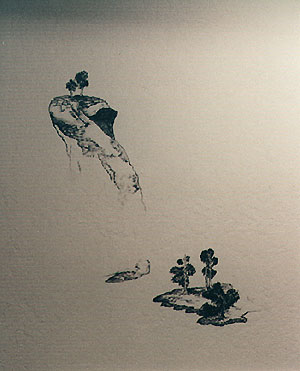 early segment of Chinese landscape mural